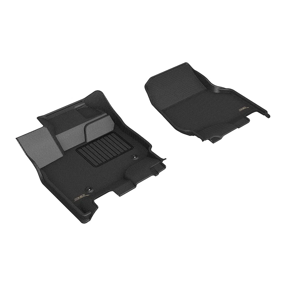 L1FR16311509 – 3D MATS/U-AC Floor Liner, Black Custom Fit Raised Edge Thermoplastic Rubber Of Carbon Fiber Texture 2 ...